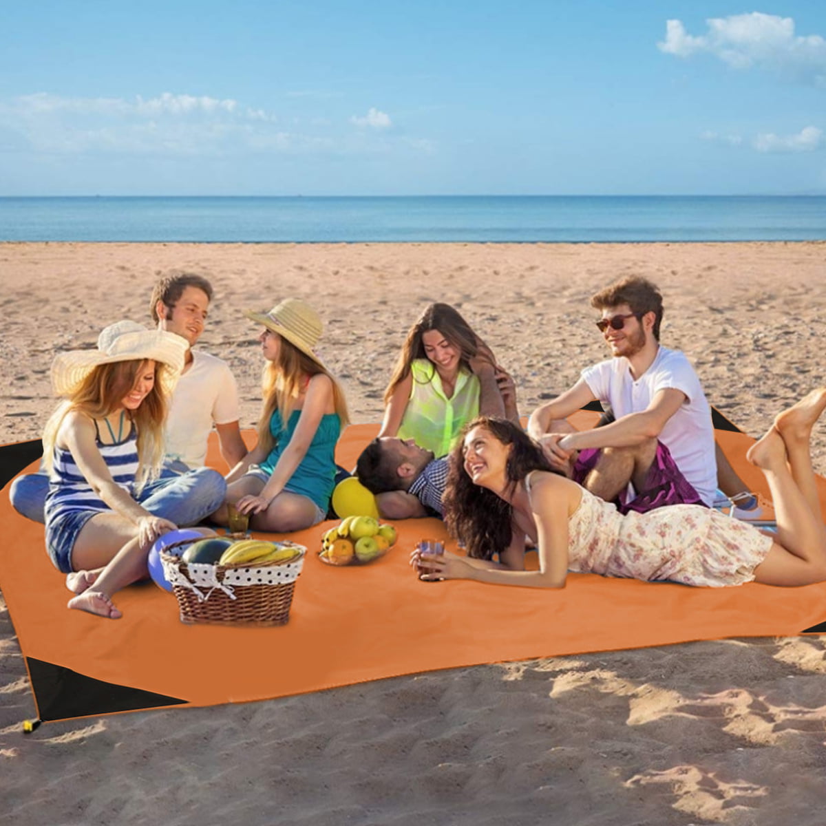 55x79" Sand-Free Beach Mats Sand Proof Rug Picnic Blanket For Camping Outdoor
