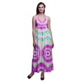 thumbnail image 1 of Bimba Robe Longue Maxi Bohème à Bretelles Sans Manches Imprimée Teinture sur Nœuds pour Femme-Xx-Grand, 1 of 5