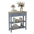 thumbnail image 6 of kinbor Skinny Console Table - Narrow Sofa Tables with Drawer and Storage Shelves for Front Door Entryway Hallway Living Room, Grey, 6 of 6