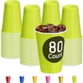 thumbnail image 1 of Vasos verdes para fiestas DecorRack de 80 unidades, 16 oz, sin BPA, perfectos para cumpleaños, picnics y eventos en interiores y exteriores. Apilables, reutilizables y desechables (paquete de 80)., 1 of 6