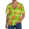 thumbnail image 2 of Disketp Men's Hawaiian Cartoon Turtles 1 Print Shirts Button Down Holiday Beach Shirts-Large, 2 of 5