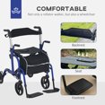 thumbnail image 4 of HOMCOM Aluminum Rollator Walker, Walker for Seniors with Seat, Blue, 4 of 10