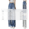 thumbnail image 4 of Idoravan Women's High Waist Lace Spliced Stretchy Zipper Jeans High Waist Design Comfortable Stretchy Feel, Relaxed Fit, Party Occasion Styling, Weekend Casual Wear, 4 of 8