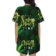 thumbnail image 6 of Fotbe Tropical Summer Vibes Print Pajama Set for Women 2 Piece Loungewear Short Sleeve Tops and Shorts Set Soft Sleepwear-Small, 6 of 7