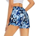 thumbnail image 3 of Fotbe Evil Eye Womens High Waist Running Shorts Athletic Workout Quick Dry Shorts for Women with Pockets Gym Yoga Summer Shorts-X-Large, 3 of 9