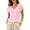 A-Pink1268, variant on Deep V-Neck Rolled- T-Shirt for Women Casual Everyday Relaxed-Fit Basic Tee