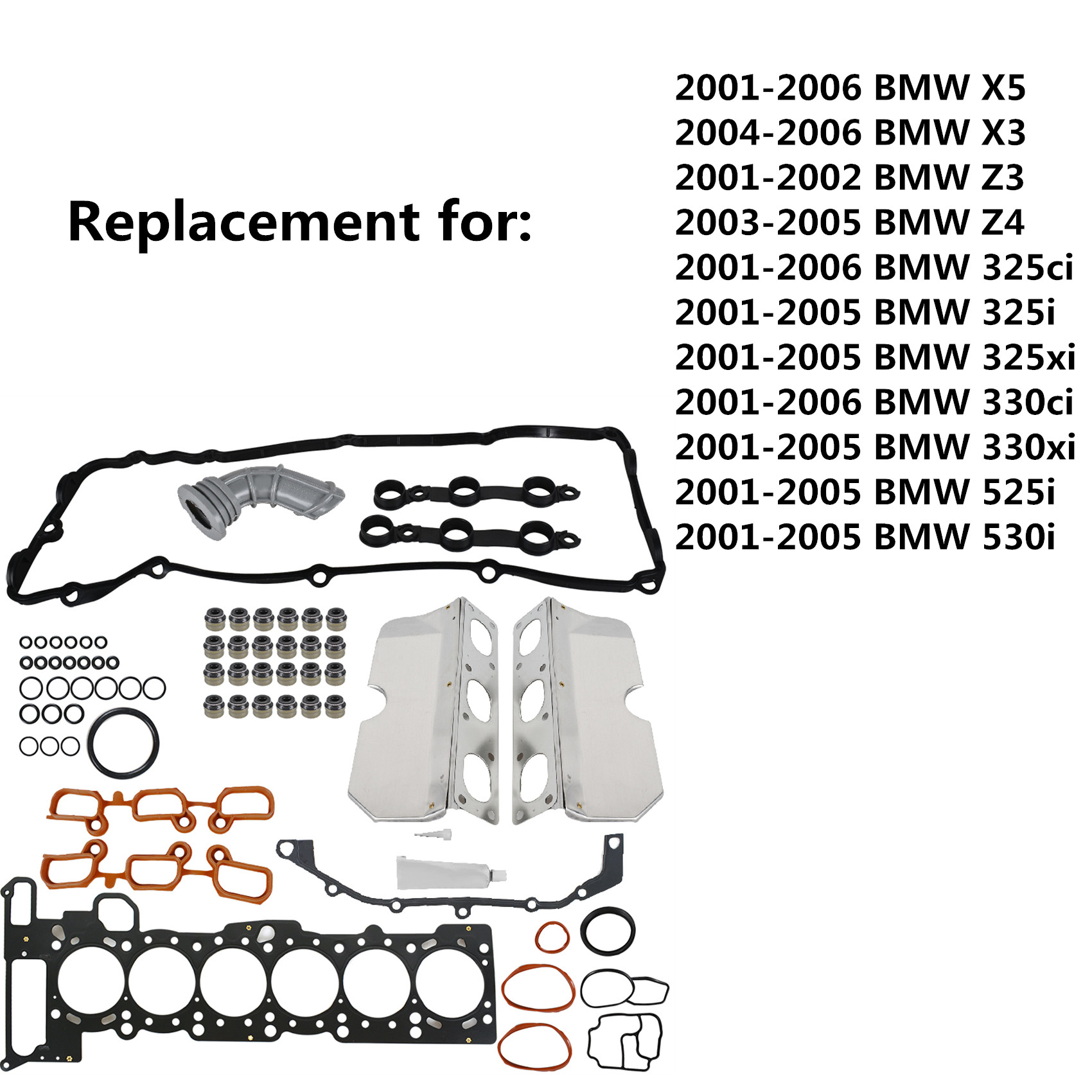 LABLT Head Gasket for 01-06 BMW 325CI 325I 325XI 525I 530I X3 Z4 Z3 3.0L L6 DOHC Fits select: 2002-2003 BMW 325 IT, 2005-2006 BMW X3 3.0I