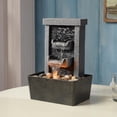 thumbnail image 4 of Fuente GOSSI con forma de cascada para interiores, decoración del hogar, 26 cm, con iluminación, 4 of 9
