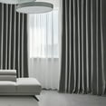 thumbnail image 4 of HPD Half Price Drapes Destiny Grey Heritage Plush Velvet Room Darkening Curtains for Bedroom & Living Room Curtains (1 Panel), Window Curtains 108 inches long, Extra Wide Curtains & Drapes,100W X 108L, 4 of 11