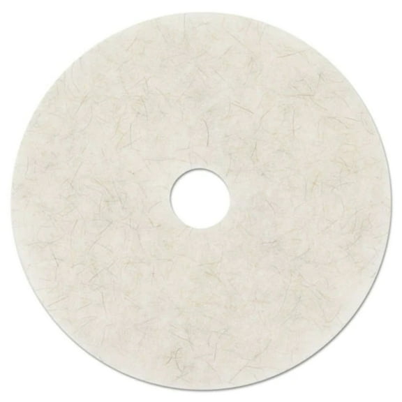 Ultra High-Speed Natural Blend Floor Burnishing Pads 3300, 27" Dia., White, 5/ct