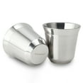 thumbnail image 1 of Easyworkz Tasses à Espresso en Acier Inoxydable 5 oz à Double Paroi Isolées Chrome (Ensemble de 2), 1 of 6