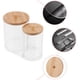 thumbnail image 5 of Tarro dispensador de hisopo de bola de algodón acrílico con tapa | Organizador de baño transparente para algodón redondos almohadillas hilo dental | Contenedor de almacenamiento que ahorra espacio |, 5 of 6