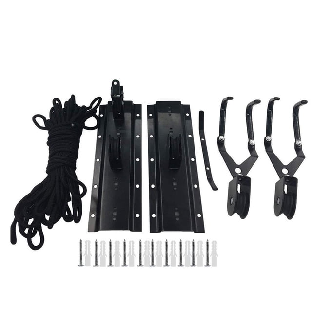 CNKOO Bike Hoists - Overhead Pulley System with Capacity for Bicycles or Ladders - Secure Garage Ceiling Storage