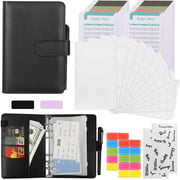 Budget Binder with Cash Envelopes| 29pcs Money Saving Binder|A6 PU Leather Budget Envelopes with Pockets and Labels