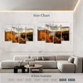 thumbnail image 4 of Elephant Stock Hudson River Wall Art - Horizontal Multi Panel Canvas - Living Room Wall Decor - Nature Multi Panel - Gray And Blue Decor - 84" x 54", 4 of 8