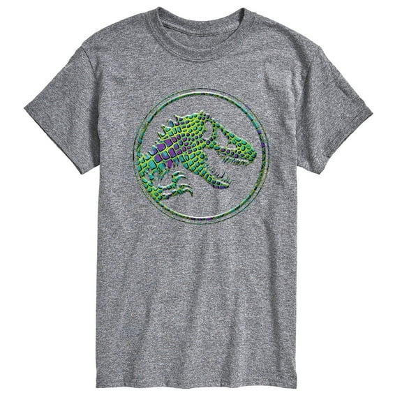 Jurassic Park - Reptile Texture Coin Logo - Men's Short Sleeve Graphic T-Shirt