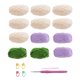thumbnail image 1 of Kit de crochet para manta de ramo, kit de inicio de crochet, creativo, tejido a mano, versátil Violeta, 1 of 9