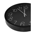 thumbnail image 2 of Reloj de Pared QZ Negro Silencioso Manecillas Plata 30 cms x 4 cms, 2 of 5