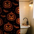 thumbnail image 6 of Halloween Shower Curtain, Funny Pumpkin Polyester Fabric Bathroom Decor Curtain, Machine Washable Waterproof, Halloween Holiday Gift for Women Men, 72 x 72 Inches, 6 of 7