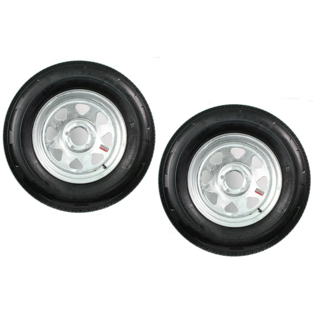2 Pk Radial Trailer Tire Rim St5 75r15 5 75 15 5 Lug Galvanized Spoke Wheel Walmart Com Walmart Com