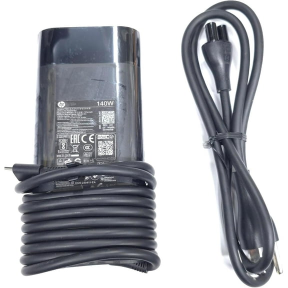 HP 140W USB-C AC Adapter for HP Spectre 2-in-1 Laptop 16-aa0023dx, Compatible P/N: TPN-LA29, N22270-001, N22282-001, PA-1141-08HT.