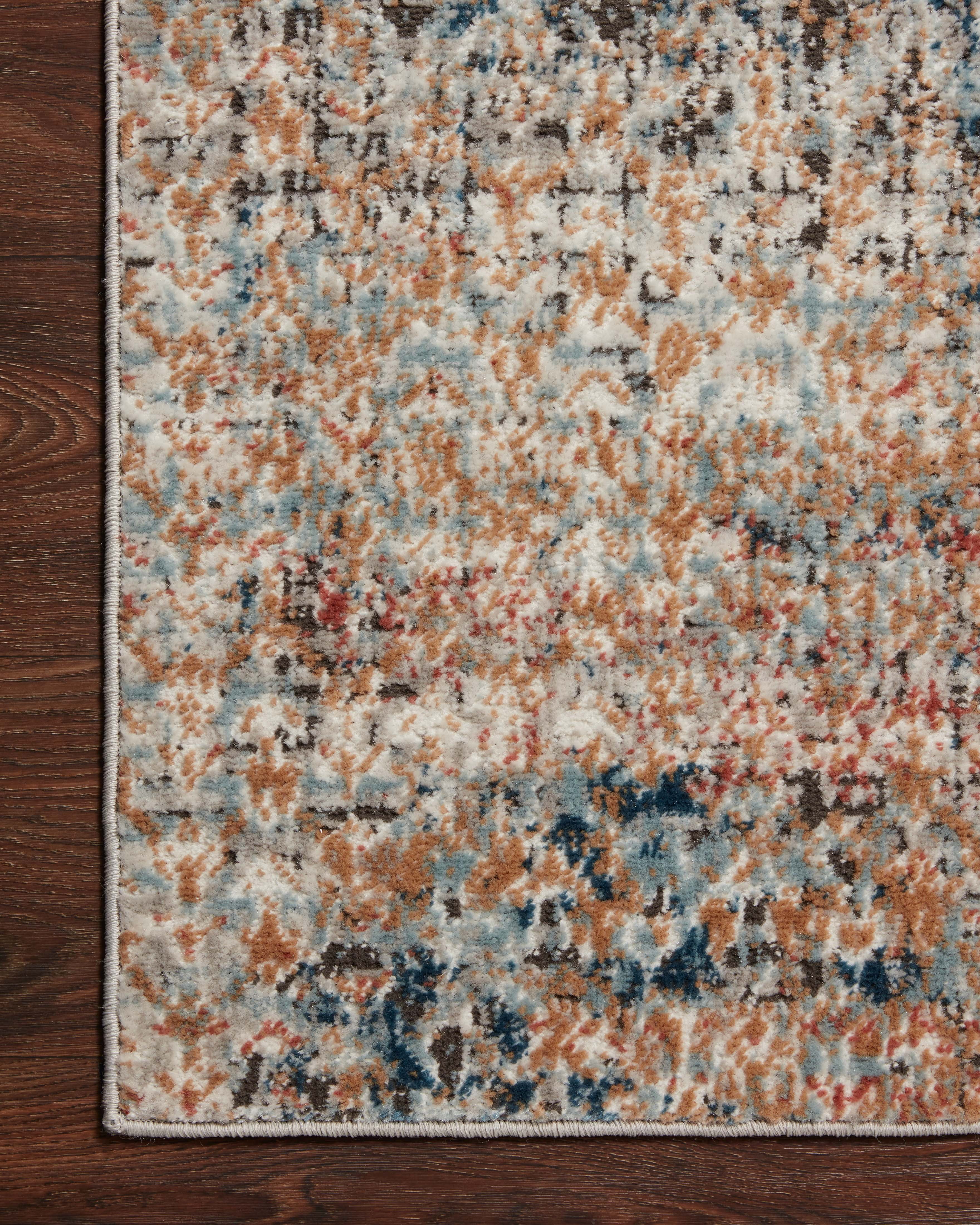 Loloi Bianca Collection BIA-09 Ocean / Spice, Abstract Area Rug 2'-8" x 10'-6"