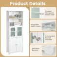 thumbnail image 6 of Giantex Tall Bathroom Storage Cabinet, Pantry Cabinet Cupboard, Floor Standing Storage Cabinet for Living Room, Kitchen, White, 6 of 8