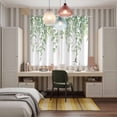 thumbnail image 4 of Eucalyptus Leaves Kitchen Curtains Window Panels, Green Summer Botanical Weeping Insulated Window Treatment Curtain, Grommet Curtains for Bedroom/Living Room/Bathroom, 2 Piece 42"Wx63"L, 4 of 8