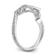 thumbnail image 5 of Solid 14k White Gold Engagement Lab Grown Diamond Wedding Band Ring Size 5 (.6 cttw.), 5 of 8