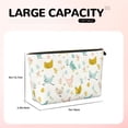 thumbnail image 4 of Toiletry Bag, Bohemian Painted Chicken Flowers Leather Waterproof Travel Makeup Cosmetic Bag Organizer, Large Capacity Toiletry Bag for Travel Size Toiletries, Skin Care Bag for Women, 4 of 8