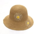 thumbnail image 5 of CoCopeaunts Women Straw Bucket Hat Wide Brim Sunshade Vacation Beach Sunflower Embroidery Summer Handmade Packable Fisherman Hat, 5 of 8