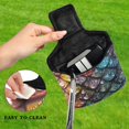 thumbnail image 4 of Haosy Water Droplets on Dragon Scales Golf Mallet Putter Cover Strong Magnetic Leather Golf Club Headcover Closure, 4 of 7