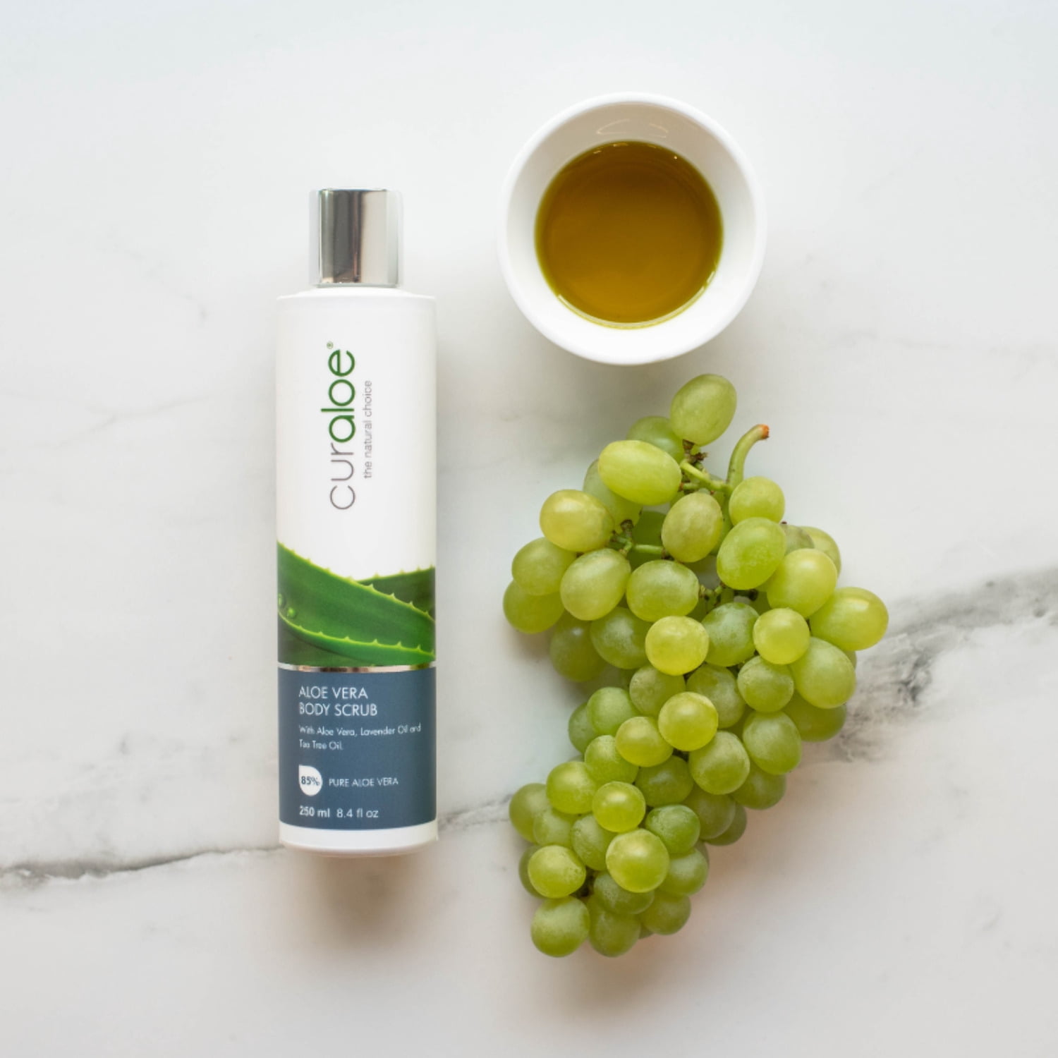 Curaloe 85% Aloe Vera Moisturizing Scrub Exfoliating Treatment