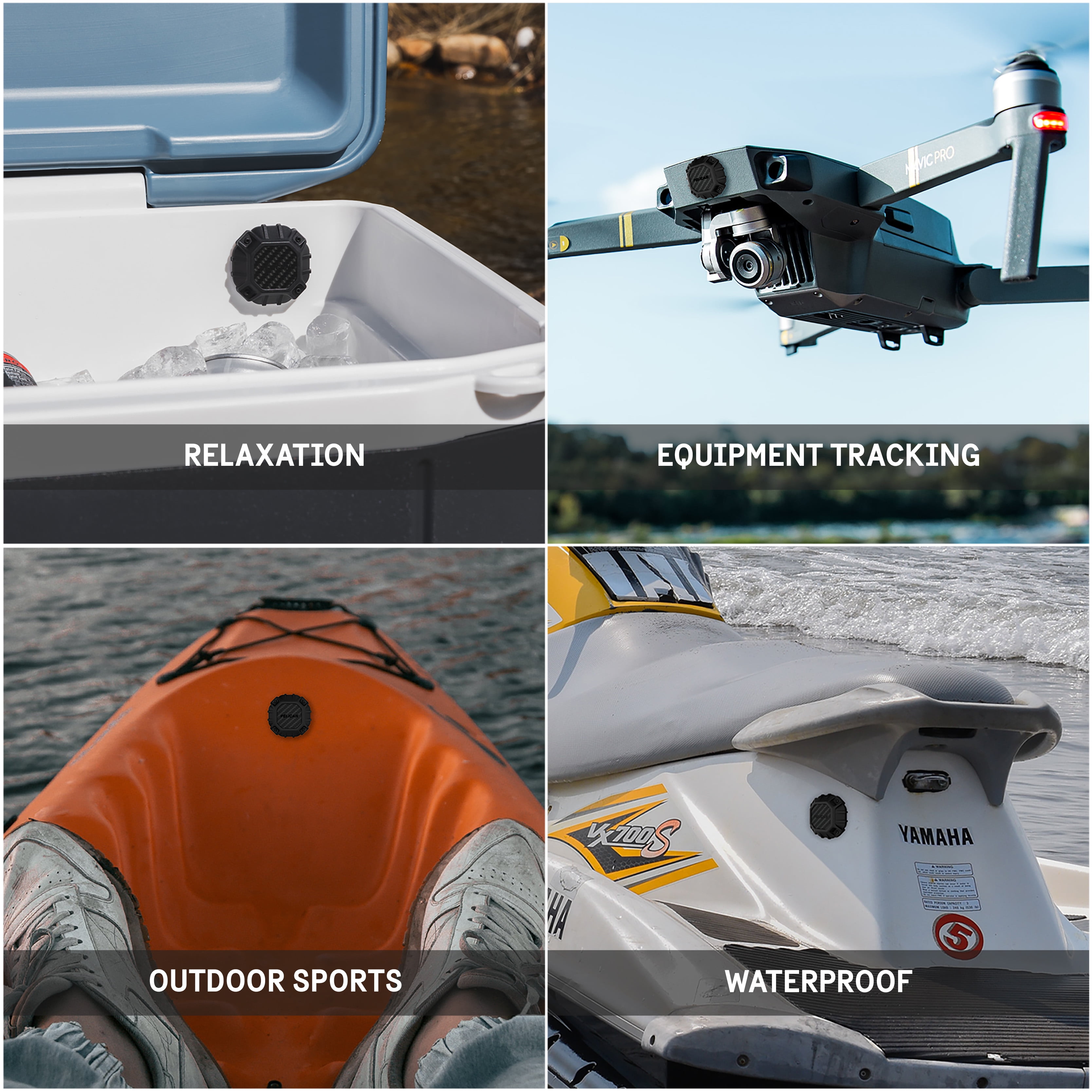 Pelican Marine Waterproof Airtag Sticker Mount Case - Airtag Case