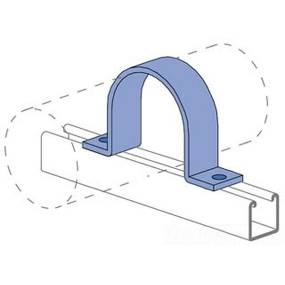 Unistrut P2558-25 EG, Channel Pipe Strap, Pipe Strap, 1 PC