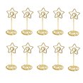 thumbnail image 1 of 10 Pieces Table Number Stand Round Shape Metal Convenient Card Holder Centerpieces Paper Clamp Wedding Decoration Tabletop Decor Golden star, 1 of 6