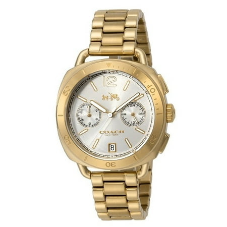 - Coach Womens Tatum Gold PVD Plated Silver Dial 14502603 Watch