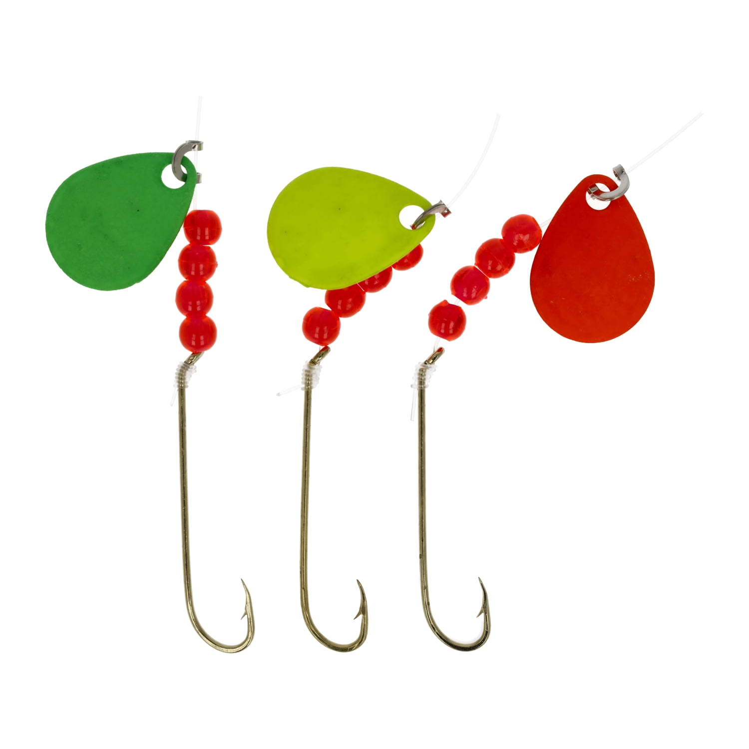 Eagle Claw 2-Way Spinner with Assorted Color Blades, Gold, Size 6, 4 Pack
