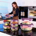 thumbnail image 2 of 8-Piece Stackable Food Storage Containers Set – BPA-Free Airtight Leakproof Boxes for Snacks, Fruits, Vegetables and Meat, 2 of 6