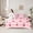 Red Pink, variant on jejeloiu Kawaii Cherries 7-Piece Twin Bedding Sets,Cute Cartoon Bowtie Bedding Comforter Set For Girl Teens Reversible