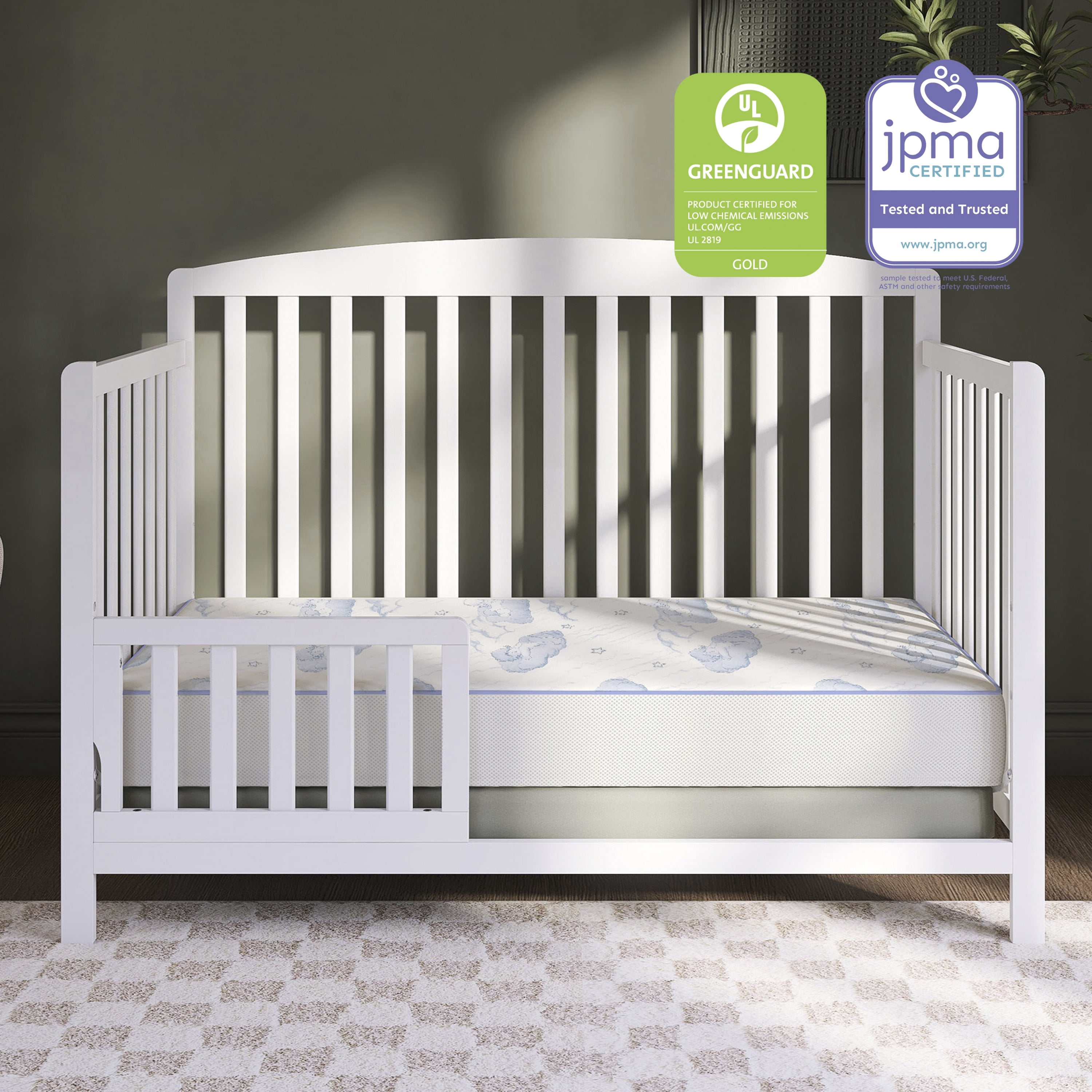 Dream on Me 2-In-1 Breathable Sweet Dreams 6” 88 Coil Crib & Toddler Innerspring Mattress