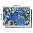 thumbnail image 5 of Pioneer Flower Floral Print Pattern Summer Placemats Table Placemats Set Of 6-Linen Kitchen Washable Placemats Table Mats 12x18 Inch Non-Slip Heat Resistant, 5 of 5