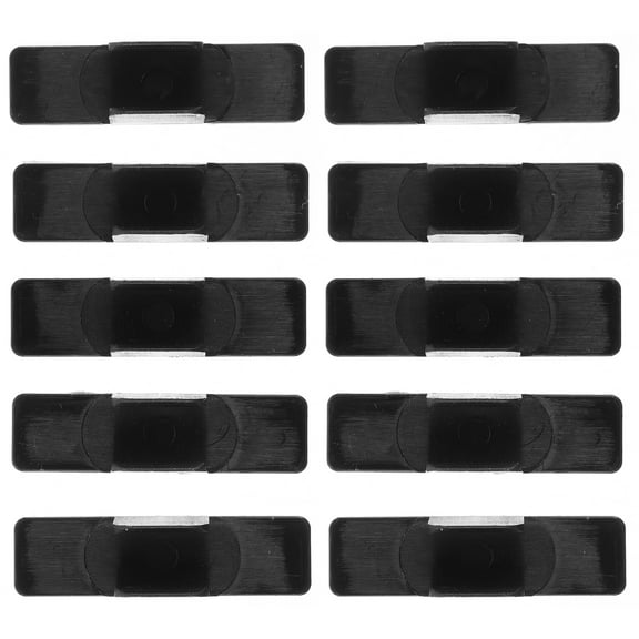 20pcs Adhesive Pen Clips for Whiteboard Markers with Self adhesive Design Black Plastic