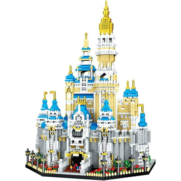 World Architecture Amusement Park Big Dream Castle Model (5297Pcs) DIY Micro Mini Blocks Building Toy for Kid and Adult