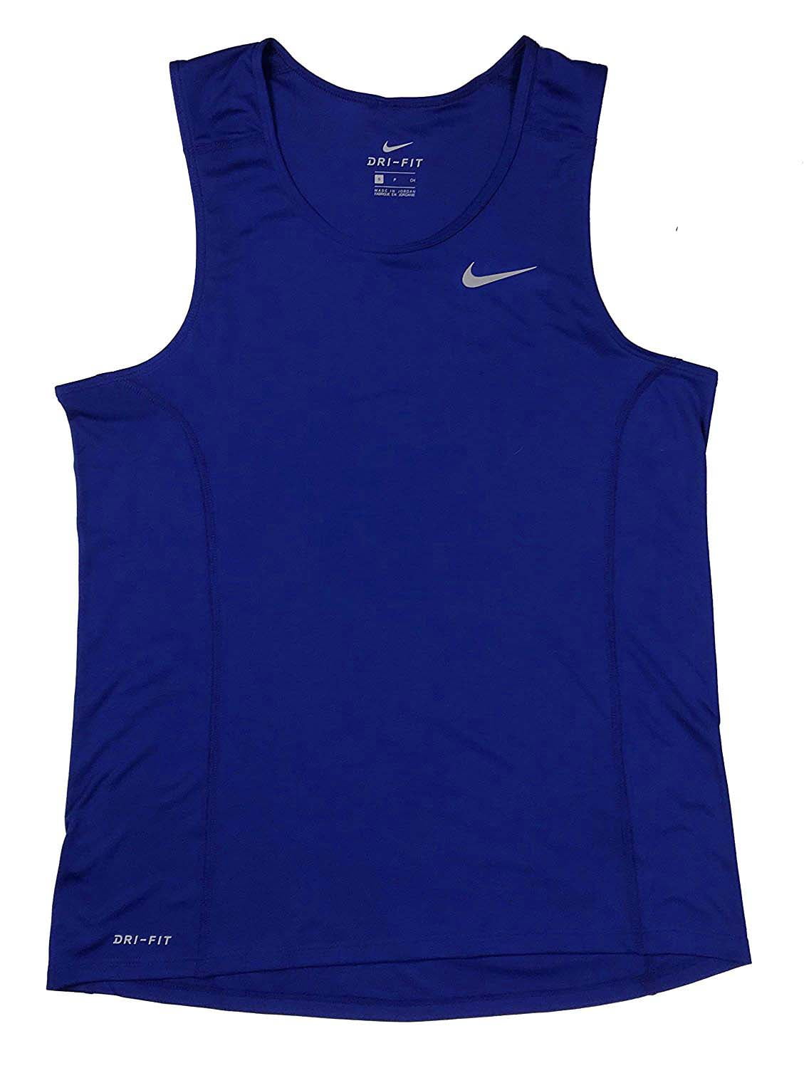 Nike Men's Dri-Fit Miler Singlet Running Shirt-University Blue ...