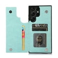thumbnail image 3 of Dteck Case For Samsung Galaxy S22 Ultra,Shockproof Rubber Hybrid Pattern Leather Card Holder Wallet Back Flip Case Kickstand Cover for Galaxy S22 Ultra 5G,Mint, 3 of 5