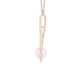 thumbnail image 2 of ANGARA Solitaire Japanese Akoya Cultured Pearl Cradle Pendant in 14K Rose Gold for Women | June Birthstone, Birthday, Anniversary, Jewelry Gift for Women | Pearl Necklace, 2 of 8
