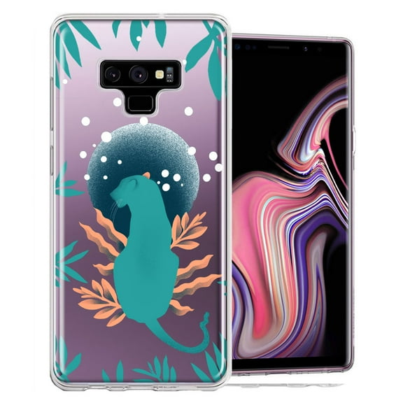 MUNDAZE for Samsung Galaxy Note 9 Moon Green Jaguar Design Double Layer Phone Case Cover