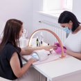 thumbnail image 4 of Nail Light for Desk, Half Moon Light for Nail Desk, Foldable Nails Desk Lamp, Multiple Color Modes and Brightness, for Beauty Eyelash Makeup Nail Tech Pink, 4 of 9
