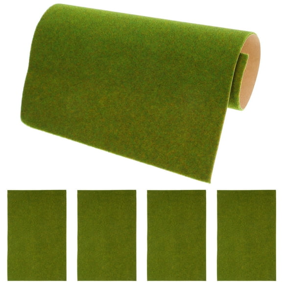 unbranded 5Pcs Mini Landscape Artificial Grass Mat for Outdoor Scenery Model